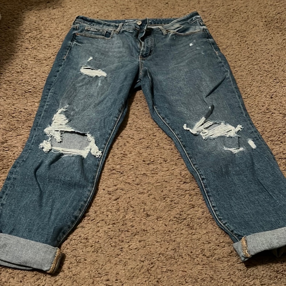 Old Navy O.G Distressed High Rise straight jeans
